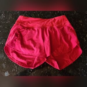 ♥️ Rare Red Lululemon Speed Up Shorts Long Inseam